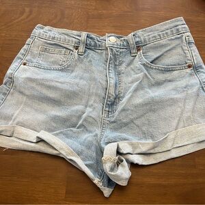 Light Blue Denim Women Shorts